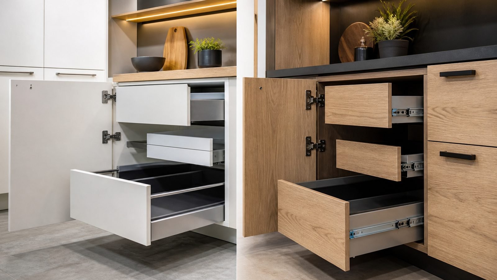 Sleek Kitchens vs a Custom Hettich-Fitted Kitchen — Which Is Right for You?